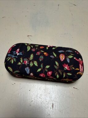 Vera Bradley Black Floral Eyeglass Case